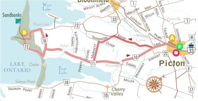 Picton to Sandbanks Provincial Park